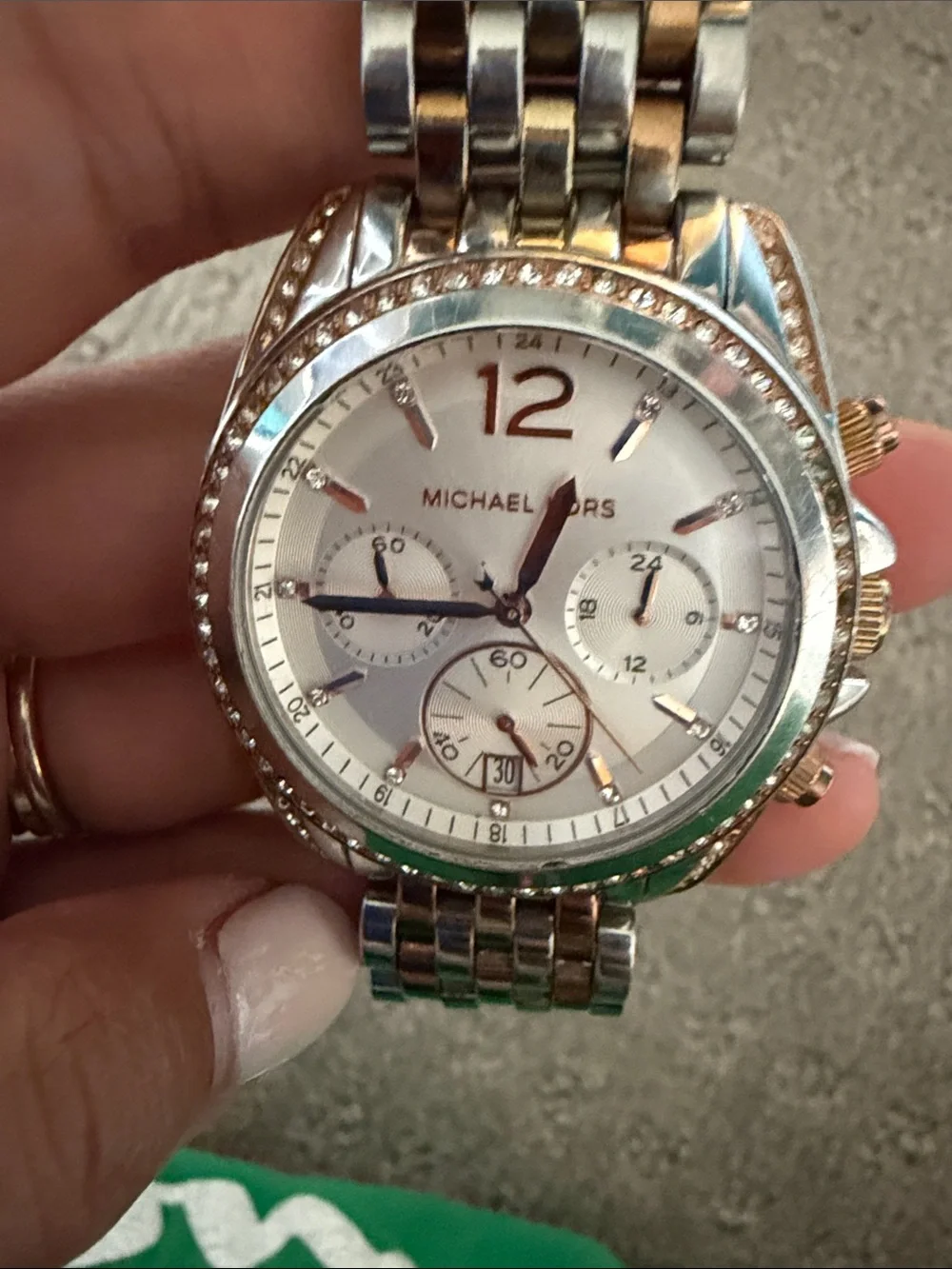 Michael Kors Tri Tone Pressley Watch (model MK5888)